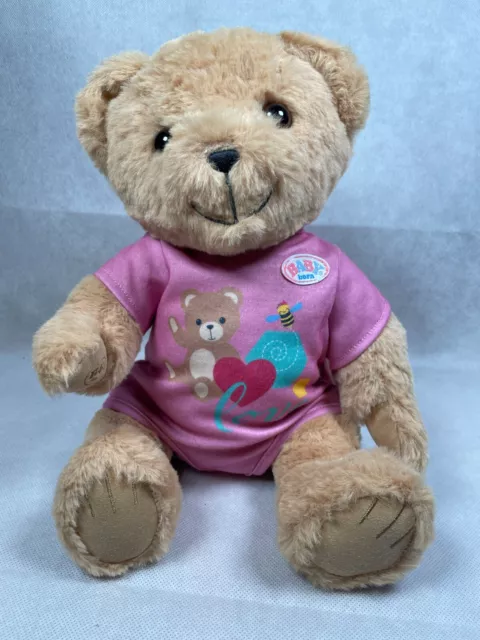 Zapf Creation - Baby Born Bär - Teddybär mit Rosa Strampler - Kuscheltier