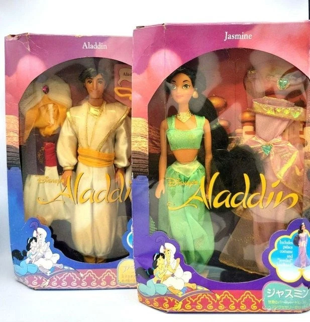 DISNEY CLASSIC DOLL Aladdin & Jasmine 2-Piece Doll Set Mattel 1992 ...