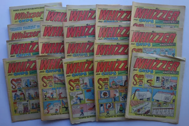 Whizzer and Chips comic 1974 x 19 Few GD, most VG