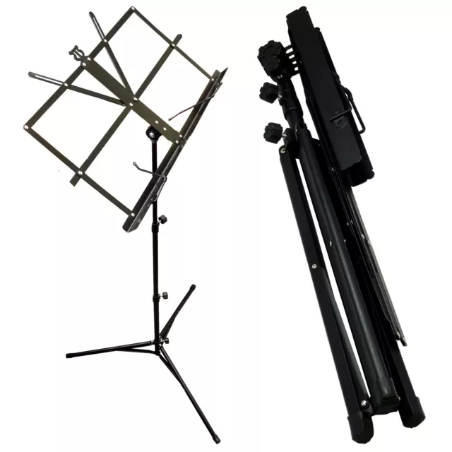 Adjustable Folding Sheet Music Stand Score Holder Mount Tripod with Carry Bag 3