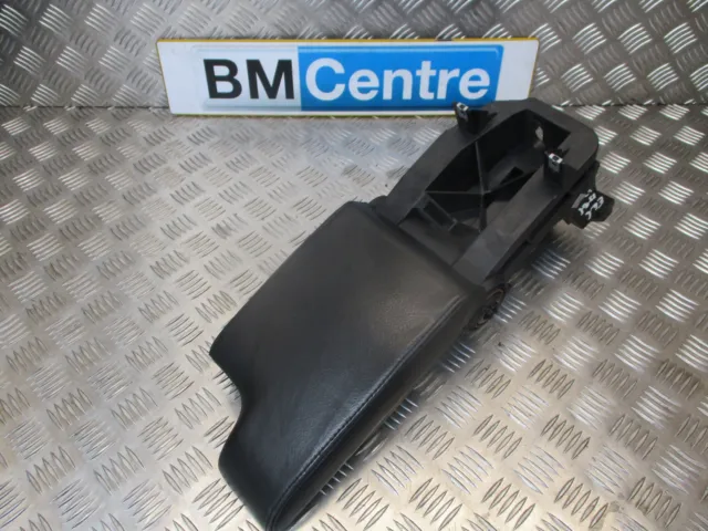 Bmw E46 3 Series 98-06 Front Centre Armrest Stitched Black Leather Ref 11