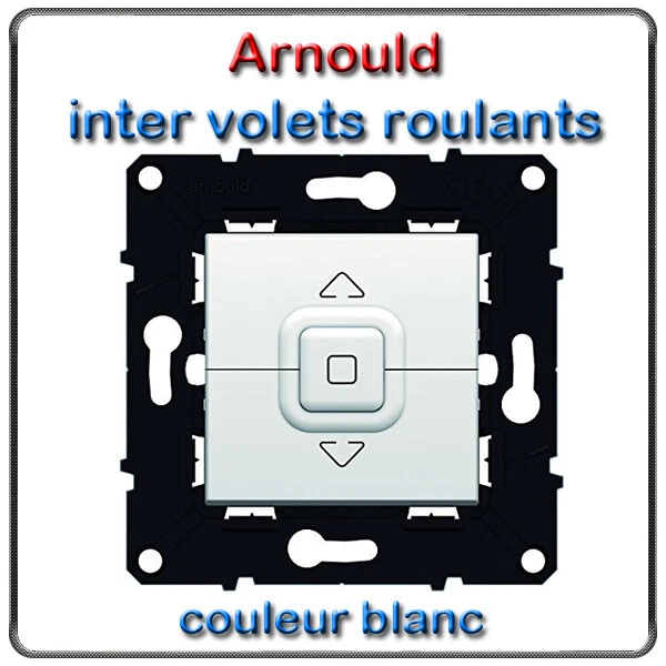 Interrupteur pour volets roulants et stores Céliane enjoliveur blanc et