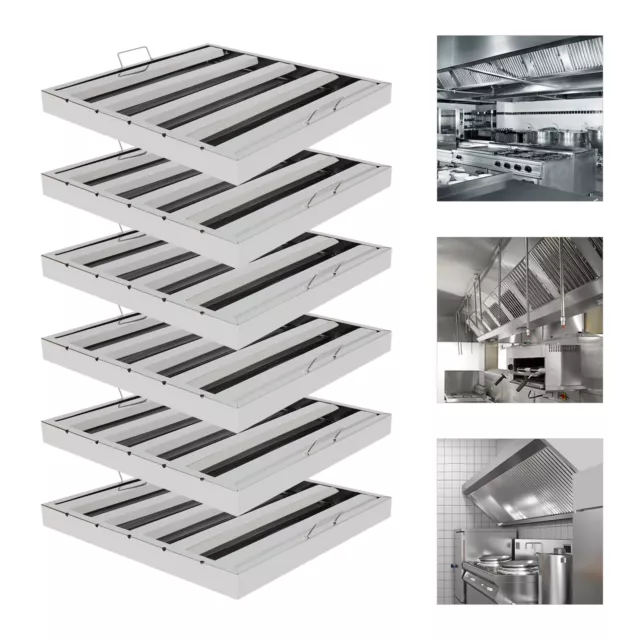 20" X 20" Commercial Hood Grease Exhaust Filter Baffle Stainless Steel 6 Pack US