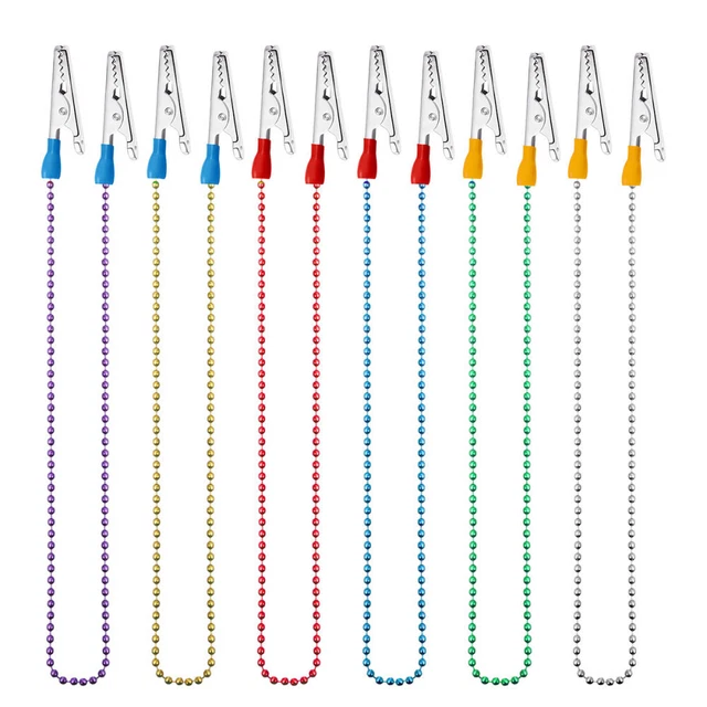 4 Clip Per Tovaglioli Con Catena - Bavaglino Per Adulti E Bambini | Argento, Acciaio Inox | Anti-Macchia - Foto 12