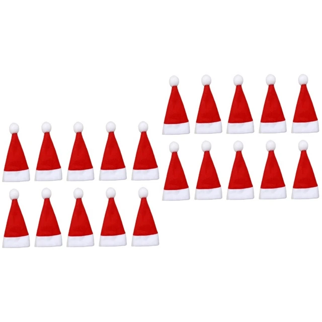72 piezas Soporte de cubiertos de Navidad Santa sombrero tela Navidad mesa decoración