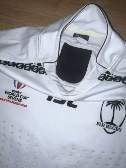 Fiji 🇫🇯 2018 World Cup Mens Sevens Match Issued Home Rugby Shirt Jersey Large 3