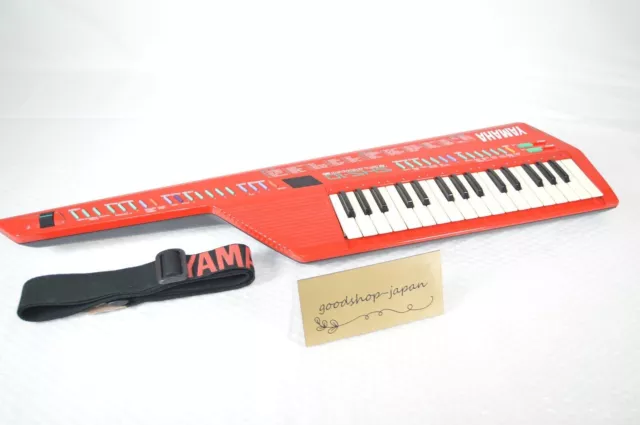 Yamaha SHS-10 Teclado de hombro digital FM rojo Sintetizador Keytar MIDI probado