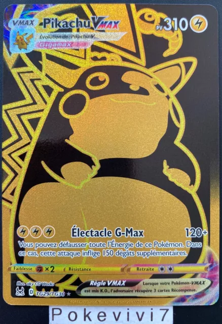 Carte Pokemon PIKACHU TG29/TG30 Vmax GOLD Epée et Bouclier 11 EB11 FR NEUF