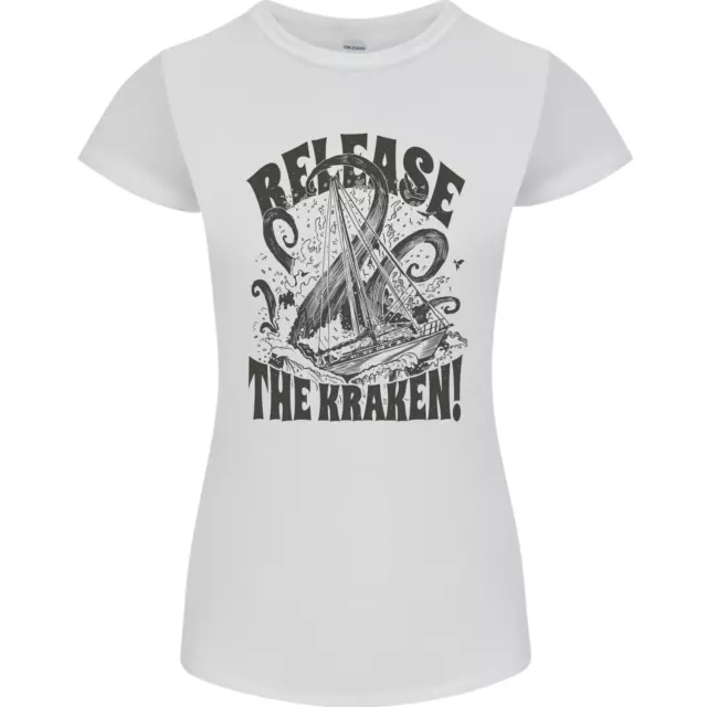 Release the Kraken Cthulhu Sea Creature Womens Petite Cut T-Shirt