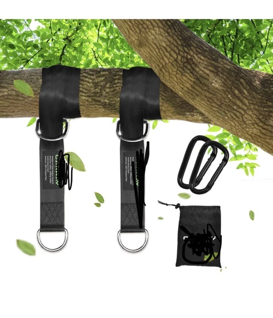 TREE SWING STRAPS (Set of 2), Tree Hanging Kits 5ft Length with 2 Heavy