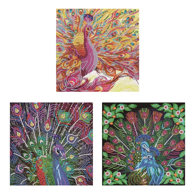 5D Diamond Painting Peacock Partial Special Shape Drill Wall Rhinestone DIY Art