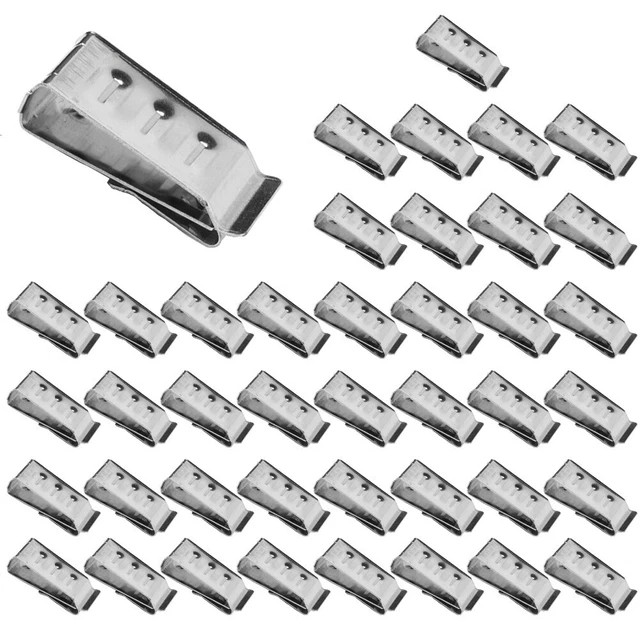 50 piezas cable de panel solar de acero inoxidable clips módulo fotovoltaico alambre 4 cables abrazaderas