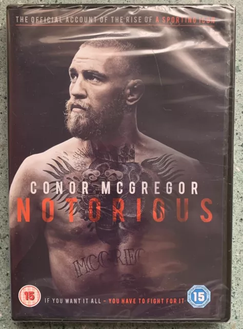 Conor McGregor: Notorious (DVD 2017) Official Account Of A LegendCert; 15 R2 🆕