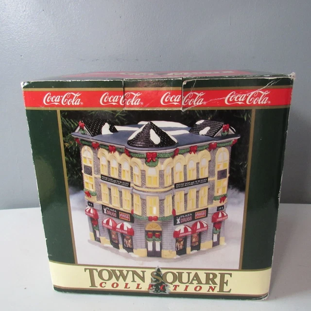 Vintage Coca-Cola Town Square Collection Plaza Drugs Store/Box Christmas Village