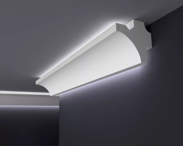 20m LED Stuckleisten Lichtvoutenprofil indirekte Deckenbeleuchtung Hartschaum