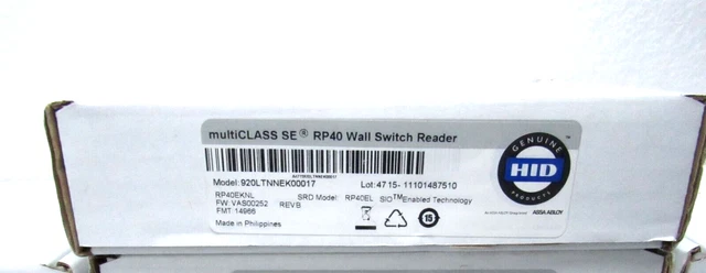 HID 920LTNNEK00017 RP40 MultiCLASS Reader Indala Prox SIO/SEOS + Legacy [CTOKT]