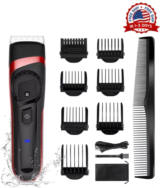 Cortadora de Cabello Inalambrica Kit Cortar Maquina Pelo Para Hombres Recargable