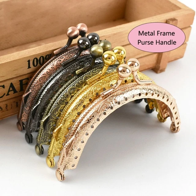 Craft Kiss Clasp Handle 8.5cm Metal Frame Purse Clamp Handbag Buckle For 5pcs