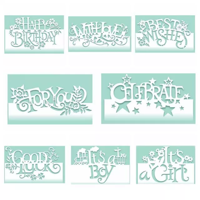 Words Edger Metal Cutting Die Stencil Scrapbooking Paper Cuts Cards Handrafts