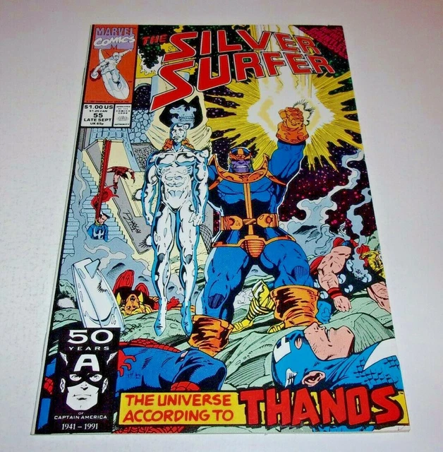 Silver Surfer #55 VS Thanos Infinity Gauntlet Crossover Marvel Comics 1991