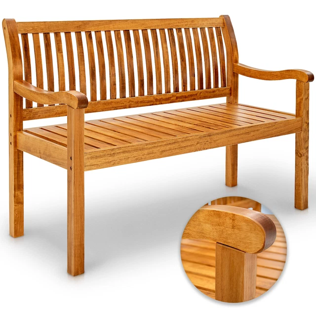 RETOURE GARTENBANK 125 cm Holz Parkbank Sitzbank Garten Gartenmöbel 23
