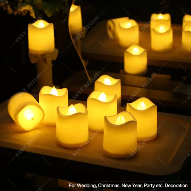 24pcs Flameless Flickering Electric Votive Candle LED Tea Light Battery Operated