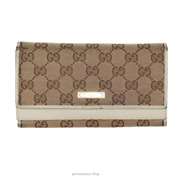 Gucci GG Canvas Long Wallet - White