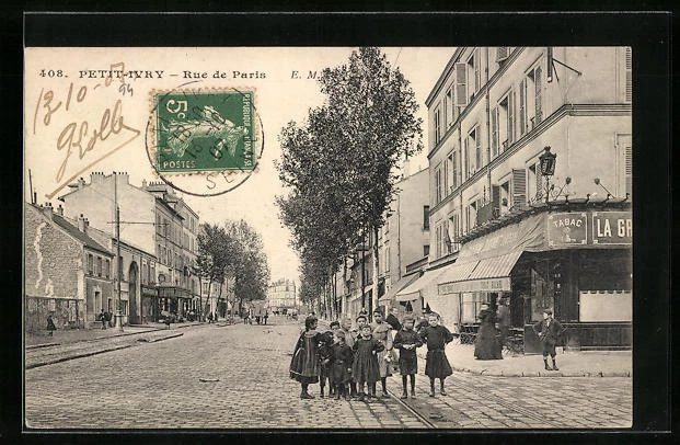 CPA Petit-Ivry, Rue de Paris 1907