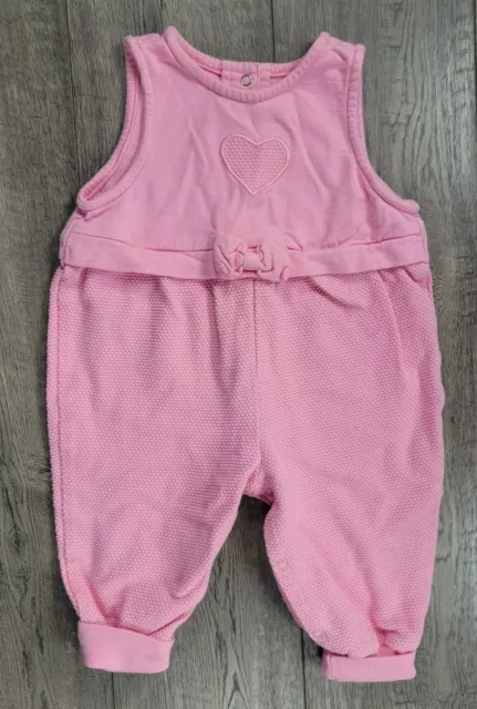 Baby Girl Vintage Gymboree Rainbow Tag Infant 6-12 Month Pink Heart Outfit