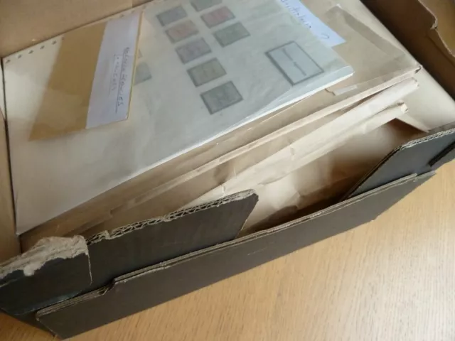 COMMONWEALTH HUGE stamp collection on stocksheet/album pages in old box + covers