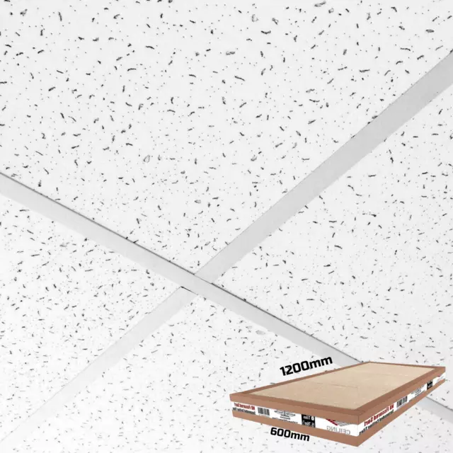 SUSPENDED CEILING TILES Fine Fissured Surf ND Board 1195mm x 595mm 1200 x 600mm