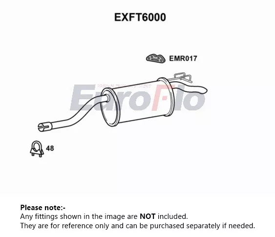 Exhaust Back / Rear Box fits FIAT PUNTO 188 1.2 99 to 10 EuroFlo Quality New