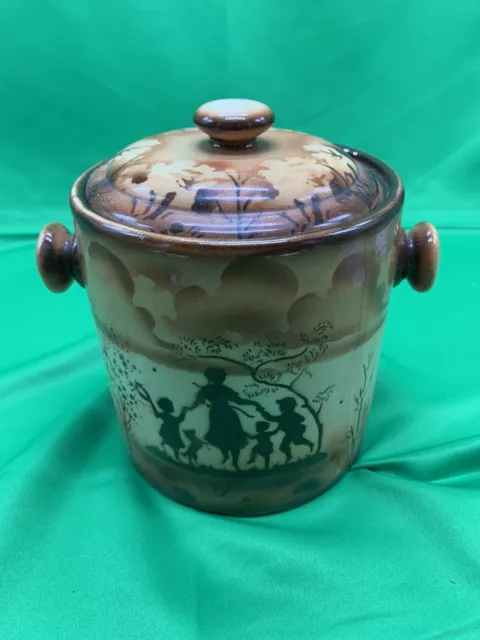 A Biscuit Jar With Lid From Czechoslavakia