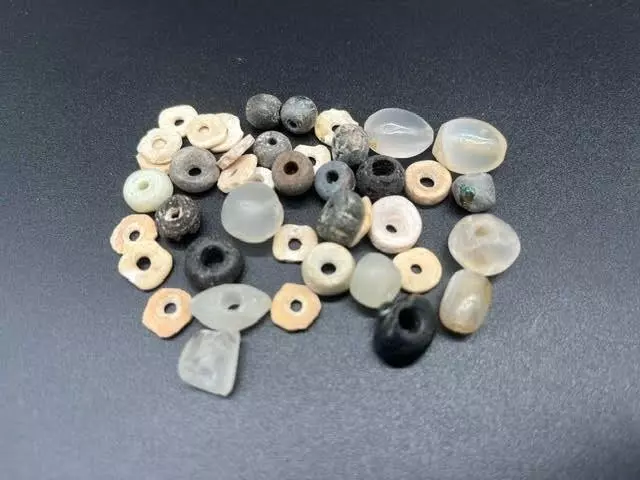 Ancient Egyptian stone, glass, and shell beads (A84)