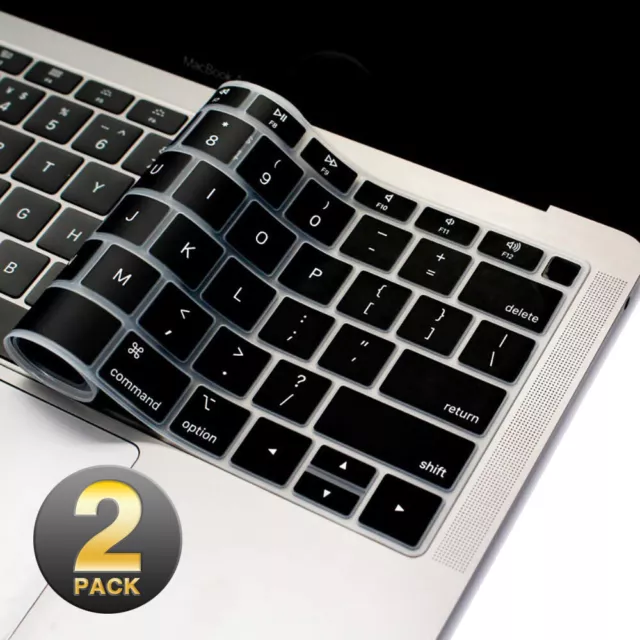 2x Dust-Proof Silicone Keyboard Protector for MacBook Air 11 13, Pro 13 14 15 16