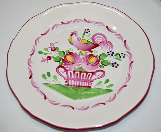 -BELLE ASSIETTE CERAMIQUE ST CLEMENT DECOR CENTRAL COQ Coloré collection déco XX