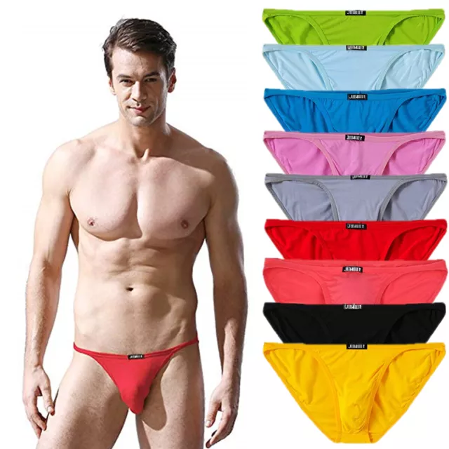 3 6 Pack Men's Sexy Underwear Swimwear Low Rise T-back Bikini Briefs Underpants