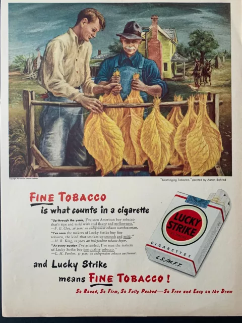 VINTAGE 1947 LUCKY Strike Cigarettes Ad $18.20 - PicClick