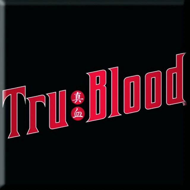 Logo bevanda magnetica frigorifero True Blood nuovo ufficiale 76 mm x 76 mm