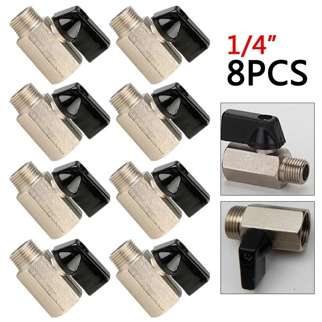 1/4" Shut-Off Valve Carpet Cleaning For Hoses Wands Corrosion Resistant Set of 8