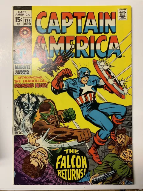 Captain America #126/1st Time Falcon Dons Captain America Suit (See Pics)/FN-VF