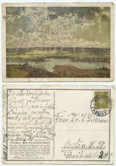 34847 - Thoma: Mainlandschaft - Ansichtskarte, gelaufen Königsberg 4.6.1933