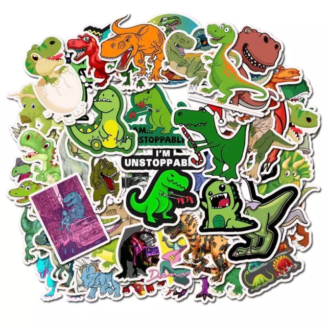 ⭐100 Stück Kinder Dino  Dinosaurier Style Aufkleber Stickerbomb Sticker Set Dino 2