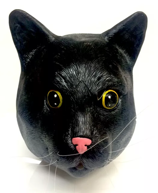 Todo Gato Negro Máscara Halloween Brujas Disfraz Felino Animal Mascota