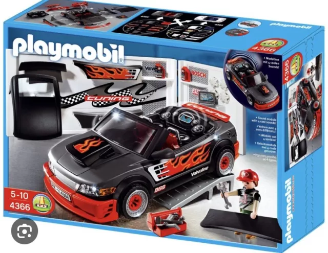 PLAYMOBIL® 4366 Tuning Sportwagen mit Sound Werkstatt