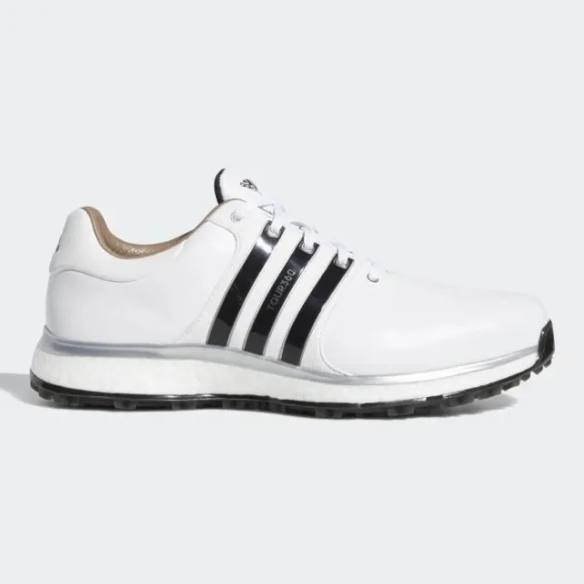 adidas Mens Tour 360 XT-SL Golf Shoes - White/Black Stripes