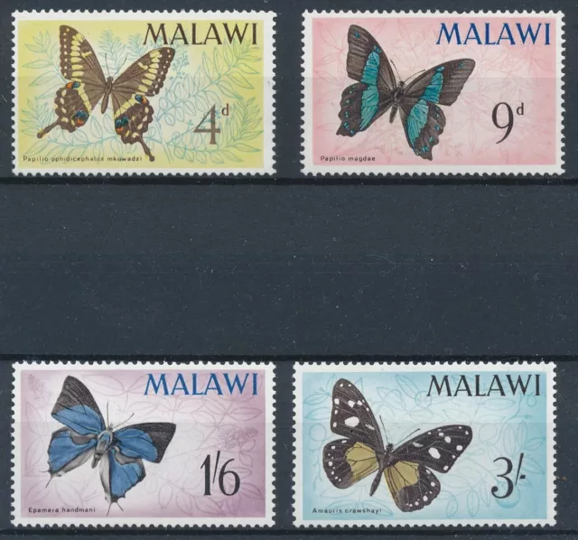 [BIN16660] Malawi 1966 Butterflies good set very fine MNH stamps