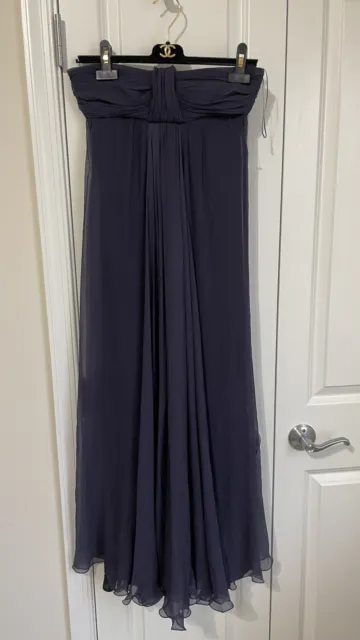 MAX MARA Couture Purple Strapless Gown Dress Size 4