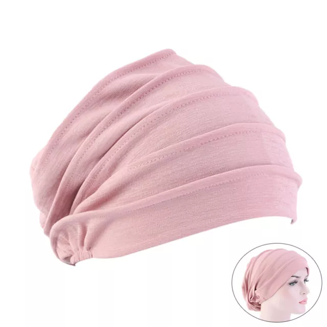 Cozy Women's Stretchy Turban Head Night Cap Sleep Hat Hair Cover Bonnet