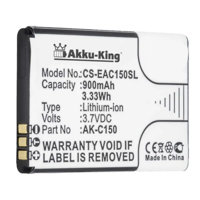 Akku für Emporia Telme C150 C151 T200 - ersetzt AK-C150 - 900mAh